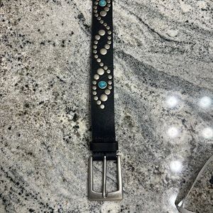 Steve Madden turquoise studded belt. Size small. 34’ total